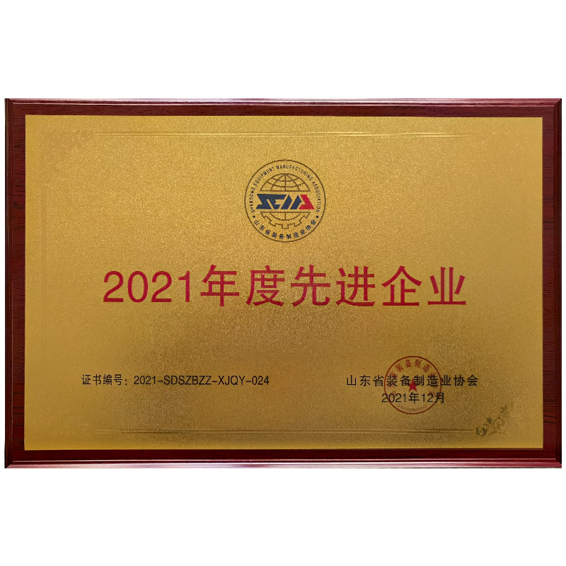 山東省裝備制造業(yè)協會-2021年度先進企業(yè)